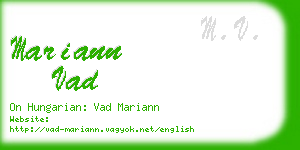 mariann vad business card